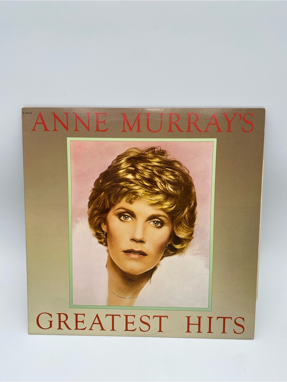Anne Murray Greatest Hits Art Poster - Gold and Pink Portrait